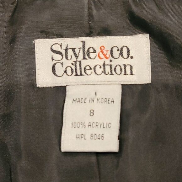 Style & Co Collection Black Checkered Jacket - Picture 7 of 7